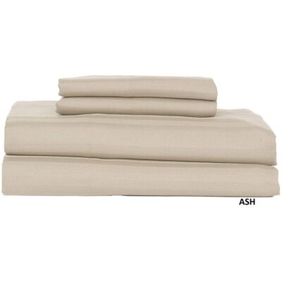 Castle Hill London - 600 Thread Count Sateen Stripe Sheet Set - Queen - Ash Castle Hill London - 600 Thread Count Sateen Stripe Sheet Set - Queen - Ash