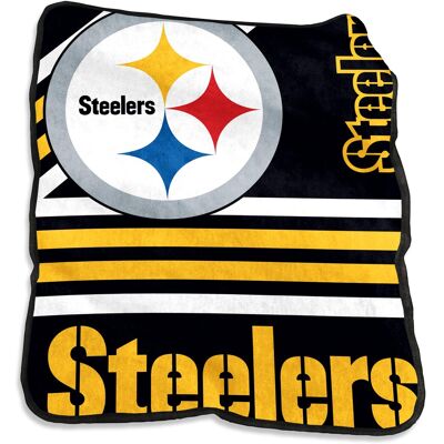Logo Brands - Pittsburgh Steelers 50'' x 60'' Plush Raschel Throw - Multicolor Logo Brands - Pittsburgh Steelers 50'' x 60'' Plush Raschel Throw - Multicolor