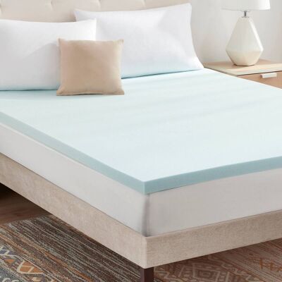 Sweet Home Collection - Gel Memory Foam Mattress Topper CertiPUR-US Certified - Queen - Blue Sweet Home Collection - Gel Memory Foam Mattress Topper CertiPUR-US Certified - Queen - Blue