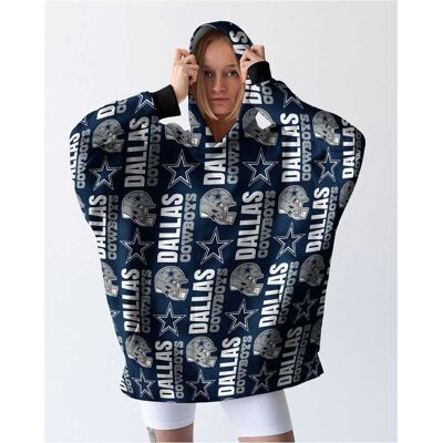 Pegasus - Dallas Cowboys Homefield Repeat Logo Wearable Hooded Blanket - Multicolor Pegasus - Dallas Cowboys Homefield Repeat Logo Wearable Hooded Blanket - Multicolor