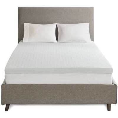 Gracie Mills - Callahan All Season 3 Inch Reversible Cooling Gel Memory Foam Mattress Topper with Cover - White Gracie Mills - Callahan All Season 3 Inch Reversible Cooling Gel Memory Foam Mattress Topper with Cover - White