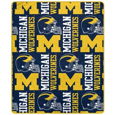 Pegasus - Michigan Wolverines 50" x 60" Homefield Stacked Logos Ultra Soft Blanket - Multicolor Pegasus - Michigan Wolverines 50" x 60" Homefield Stacked Logos Ultra Soft Blanket - Multicolor