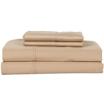 Castle Hill London - 410 Thread Count Cotton Sateen Sheet Set Deep Pocket - King - Taupe Castle Hill London - 410 Thread Count Cotton Sateen Sheet Set Deep Pocket - King - Taupe