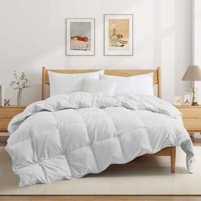 Peace Nest - Lightweight Summer Goose Down Feather Fiber Comforter Duvet Insert - Full/Queen - White Peace Nest - Lightweight Summer Goose Down Feather Fiber Comforter Duvet Insert - Full/Queen - White
