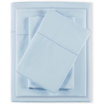 Gracie Mills - Evangeline 500TC Deep Pocket Sateen Weave Egyptian Cotton Sheet Set - Blue Gracie Mills - Evangeline 500TC Deep Pocket Sateen Weave Egyptian Cotton Sheet Set - Blue