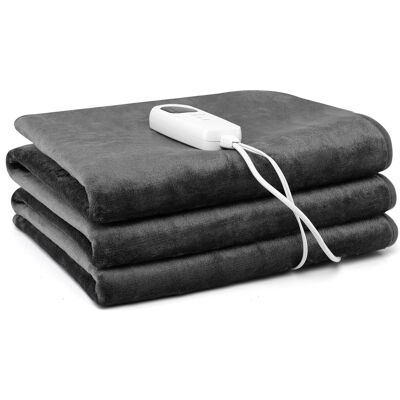 Costway - 71'' x 30'' Heated Mattress Pad Twin, Massage Table Warmer with 5 Heat Settings - Gray Costway - 71'' x 30'' Heated Mattress Pad Twin, Massage Table Warmer with 5 Heat Settings - Gray