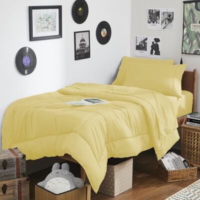 Sweet Home Collection - 7PC Campus Ready Dorm Twin XL Bedding Bundle, Solid Comforter, Bed Pillows and Sheet Set - Yellow Sweet Home Collection - 7PC Campus Ready Dorm Twin XL Bedding Bundle, Solid Comforter, Bed Pillows and Sheet Set - Yellow
