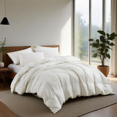 Peace Nest - Lightweight Goose Down Feather Fiber Comforter Duvet Insert, Twin - White Peace Nest - Lightweight Goose Down Feather Fiber Comforter Duvet Insert, Twin - White