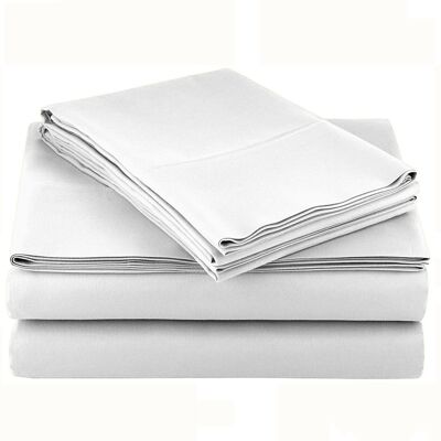 Kitcheniva - 4 Piece Bed Sheet Set Microfiber Comfort Ultra Soft Deep Pocket Sheets King - White Kitcheniva - 4 Piece Bed Sheet Set Microfiber Comfort Ultra Soft Deep Pocket Sheets King - White