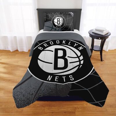 Sweet Home Collection - NBA Brooklyn Nets Comforter & Pillow Sham Set- Twin/Twin XL - Multicolored Sweet Home Collection - NBA Brooklyn Nets Comforter & Pillow Sham Set- Twin/Twin XL - Multicolored