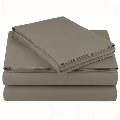 Kitcheniva - 4 Piece Bed Sheet Set Microfiber Comfort Ultra Soft Deep Pocket Sheets Twin - Taupe Kitcheniva - 4 Piece Bed Sheet Set Microfiber Comfort Ultra Soft Deep Pocket Sheets Twin - Taupe