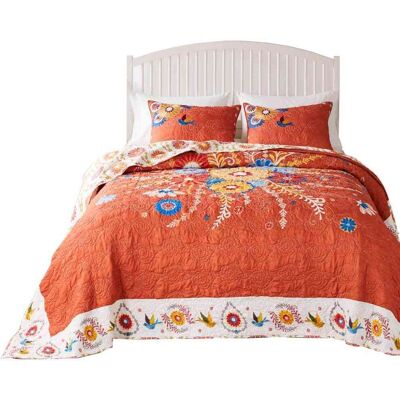 Barefoot Bungalow - Topanga Luxury Modern Design 3 Pieces Bedspread Set for Bed King/Cal King - Multicolor Barefoot Bungalow - Topanga Luxury Modern Design 3 Pieces Bedspread Set for Bed King/Cal King - Multicolor