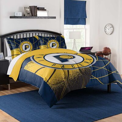 Sweet Home Collection - NBA Indiana Pacers Comforter & Pillow Sham Set- Full/Queen - Multicolored Sweet Home Collection - NBA Indiana Pacers Comforter & Pillow Sham Set- Full/Queen - Multicolored
