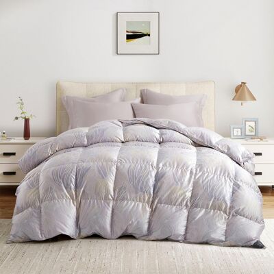 Puredown - Luxurious Silk Cover 93% White Goose Down Comforter Duvet Insert, King - Pastel Bloom Puredown - Luxurious Silk Cover 93% White Goose Down Comforter Duvet Insert, King - Pastel Bloom