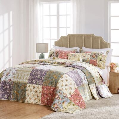 Greenland Home Fashions - Greenland Home Fashion Blooming Prairie Bedspread Set - 3 - Piece - King 120x118" - Multi Greenland Home Fashions - Greenland Home Fashion Blooming Prairie Bedspread Set - 3 - Piece - King 120x118" - Multi