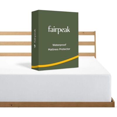 Fairpeak - Twin Size -Waterproof Mattress Protector, Soft Breathable Mattress Cover, Premium Fitted Sheet Style Against Spill - White Fairpeak - Twin Size -Waterproof Mattress Protector, Soft Breathable Mattress Cover, Premium Fitted Sheet Style Against Spill - White