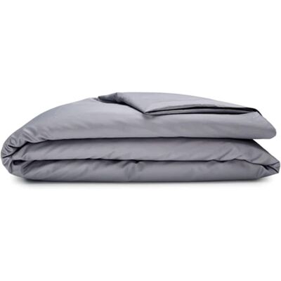 Sleepgram - Supima 400 Thread Count Cotton Duvet Cover with Travel Bag, Twin, Grey - Gray Sleepgram - Supima 400 Thread Count Cotton Duvet Cover with Travel Bag, Twin, Grey - Gray
