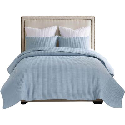 Greenland Home Fashions - Cosmo Luxurious Modern Design Coverlet Bedding Set 3 Piece King/Cal King - Chambray Greenland Home Fashions - Cosmo Luxurious Modern Design Coverlet Bedding Set 3 Piece King/Cal King - Chambray