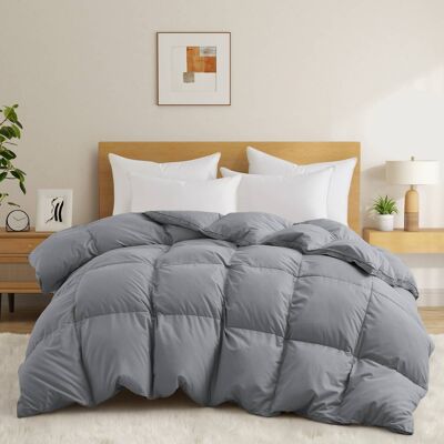 Peace Nest - White Goose Down Feather Fiber Comforter Heavyweight Duvet Insert, California King - Dark Gray Peace Nest - White Goose Down Feather Fiber Comforter Heavyweight Duvet Insert, California King - Dark Gray