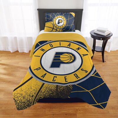 Sweet Home Collection - NBA Indiana Pacers Comforter & Pillow Sham Set- Twin/Twin XL - Multicolored Sweet Home Collection - NBA Indiana Pacers Comforter & Pillow Sham Set- Twin/Twin XL - Multicolored