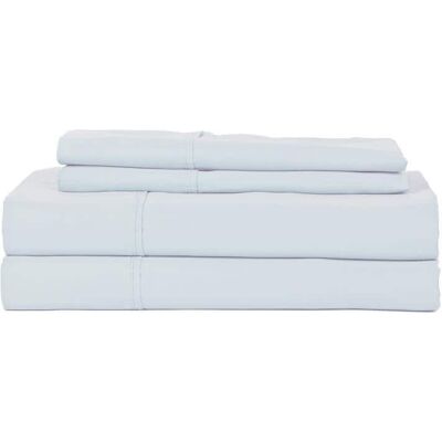 Castle Hill London - 410 Thread Count Cotton Sateen Sheet Set Deep Pocket - King - Light blue Castle Hill London - 410 Thread Count Cotton Sateen Sheet Set Deep Pocket - King - Light blue