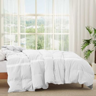 Puredown - 600FP Cooling Lightweight Breathable Down Comforter, Oversized Summer Blanket, Twin - White Puredown - 600FP Cooling Lightweight Breathable Down Comforter, Oversized Summer Blanket, Twin - White