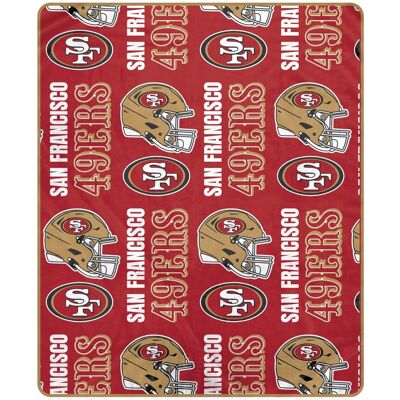 Pegasus - San Francisco 49ers 50" x 60" Homefield Stacked Logos Ultra Soft Blanket - Multicolor Pegasus - San Francisco 49ers 50" x 60" Homefield Stacked Logos Ultra Soft Blanket - Multicolor