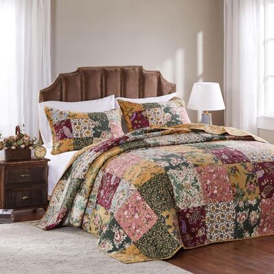 Greenland Home Fashions - Greenland Home Fashion Antique Chic Bedspread Set - 2 - Piece - Twin 68x86" - Multi Greenland Home Fashions - Greenland Home Fashion Antique Chic Bedspread Set - 2 - Piece - Twin 68x86" - Multi