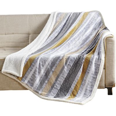 Noble House - Plazatex Brea with Sherpa Plush Decorative All Season Plum Throw Blanket 50" x 60" Grey - Gray Noble House - Plazatex Brea with Sherpa Plush Decorative All Season Plum Throw Blanket 50" x 60" Grey - Gray