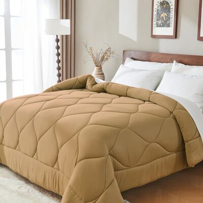 Bestier - Queen Size All-Season Down Alternative Comforter – Lightweight Duvet Insert with Corner Tabs, Skin-Friendly - MOCHA Bestier - Queen Size All-Season Down Alternative Comforter – Lightweight Duvet Insert with Corner Tabs, Skin-Friendly - MOCHA