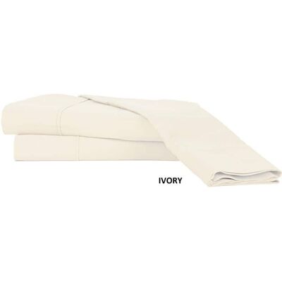 Castle Hill London - 310 Thread Count Cotton Sateen Sheet Set Deep Pocket - Queen - Ivory Castle Hill London - 310 Thread Count Cotton Sateen Sheet Set Deep Pocket - Queen - Ivory