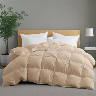 Peace Nest - Heavyweight Extra Warmth White Goose Feather Down Fiber Duvet Comforter Insert, Twin - Tan Peace Nest - Heavyweight Extra Warmth White Goose Feather Down Fiber Duvet Comforter Insert, Twin - Tan
