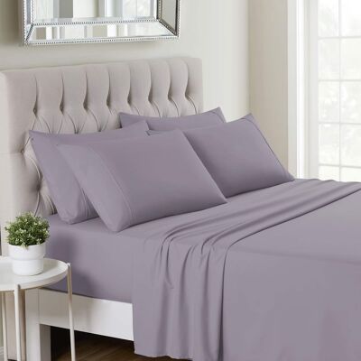 Sweet Home Collection - Deluxe Microfiber Sheet Set with Bonus Pillowcases, Ultra Soft 1500 Series, Queen - Plum Sweet Home Collection - Deluxe Microfiber Sheet Set with Bonus Pillowcases, Ultra Soft 1500 Series, Queen - Plum