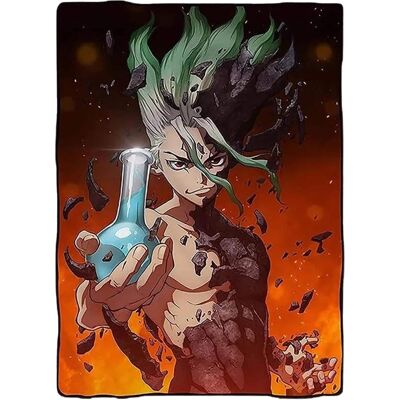 Just Funky - Dr. Stone Senku Ishigami 45 x 60 Inch Fleece Throw Blanket - Multi-Color Just Funky - Dr. Stone Senku Ishigami 45 x 60 Inch Fleece Throw Blanket - Multi-Color