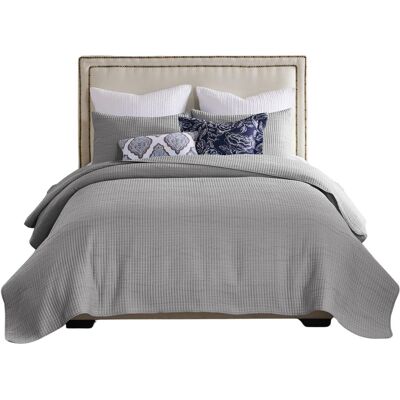 Greenland Home Fashions - Cosmo Luxurious Modern Design Coverlet Bedding Set 3 Piece King/Cal King - Gray Greenland Home Fashions - Cosmo Luxurious Modern Design Coverlet Bedding Set 3 Piece King/Cal King - Gray