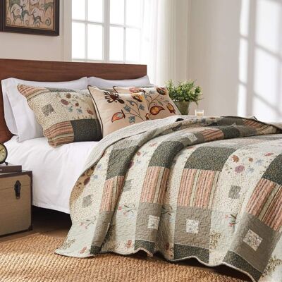 Greenland Home Fashions - Greenland Home Fashion Sedona Quilt And Pillow Sham Set - 2 - Piece - Twin 68x86" - Multi Greenland Home Fashions - Greenland Home Fashion Sedona Quilt And Pillow Sham Set - 2 - Piece - Twin 68x86" - Multi