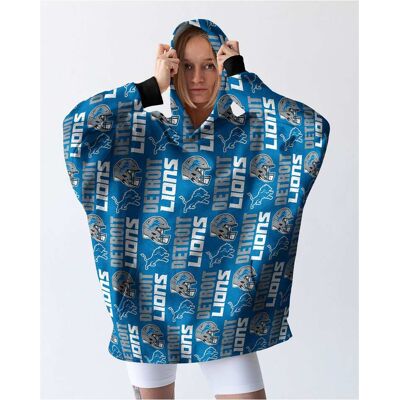 Pegasus - Detroit Lions Homefield Repeat Logo Wearable Hooded Blanket - Multicolor Pegasus - Detroit Lions Homefield Repeat Logo Wearable Hooded Blanket - Multicolor