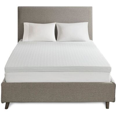 Gracie Mills - Callahan All Season 3 Inch Reversible Cooling Gel Memory Foam Mattress Topper with Cover - White Gracie Mills - Callahan All Season 3 Inch Reversible Cooling Gel Memory Foam Mattress Topper with Cover - White