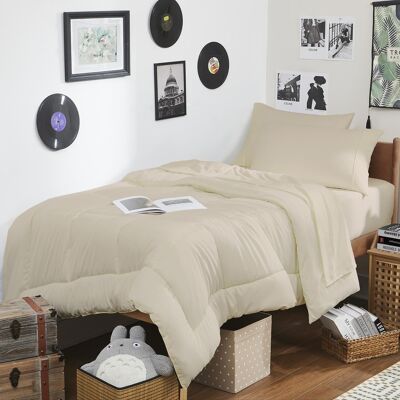 Sweet Home Collection - 7PC Campus Ready Dorm Twin XL Bedding Bundle, Solid Comforter, Bed Pillows and Sheet Set - Beige Sweet Home Collection - 7PC Campus Ready Dorm Twin XL Bedding Bundle, Solid Comforter, Bed Pillows and Sheet Set - Beige
