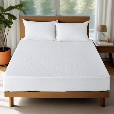 Peace Nest - Ice Silk Cooling Waterproof Mattress Protector - White Peace Nest - Ice Silk Cooling Waterproof Mattress Protector - White