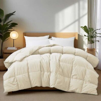Peace Nest - Luxurious Hotel Feather and Down Fiber Comforter, All Season Duvet Insert, California King - Ivory Peace Nest - Luxurious Hotel Feather and Down Fiber Comforter, All Season Duvet Insert, California King - Ivory