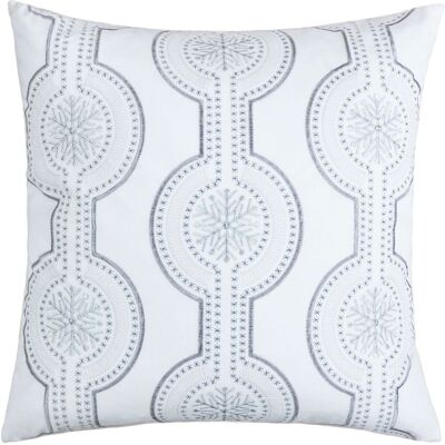 LuXeo - Embroidery Velvet Throw Pillow - White LuXeo - Embroidery Velvet Throw Pillow - White