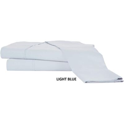 Castle Hill London - 310 Thread Count Cotton Sateen Sheet Set Deep Pocket - Queen - Light blue Castle Hill London - 310 Thread Count Cotton Sateen Sheet Set Deep Pocket - Queen - Light blue