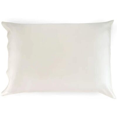Sleepgram - Queen Standard Size Breathable Cooling Grade 6A Silk Pillowcase, White - Ivory Sleepgram - Queen Standard Size Breathable Cooling Grade 6A Silk Pillowcase, White - Ivory
