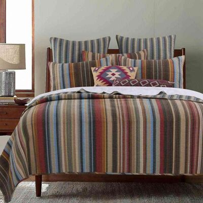 Majestic Durango Stripe Oversized Bonus Bedding Set by Greenland Home Fashions - Stampede Majestic Durango Stripe Oversized Bonus Bedding Set by Greenland Home Fashions - Stampede