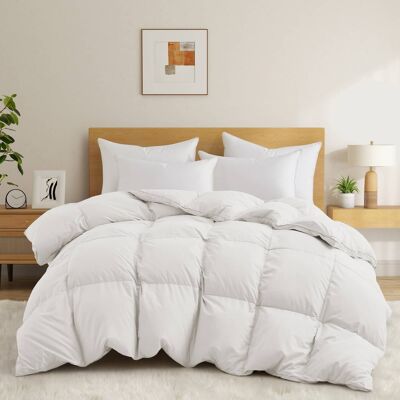 Peace Nest - Goose Down Feather Fiber Comforter Heavyweight Duvet Insert, Twin - White Peace Nest - Goose Down Feather Fiber Comforter Heavyweight Duvet Insert, Twin - White