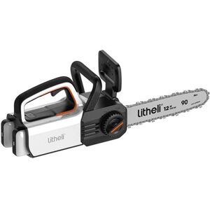 Litheli - 12" Brushless Electric Battery Chainsaw, Chain Saw with 2 x 20V MAX 2.0Ah Battery,Cordless Handheld Battery Power - ORANGE AND WHITE Litheli - 12" Brushless Electric Battery Chainsaw, Chain Saw with 2 x 20V MAX 2.0Ah Battery,Cordless Handheld Battery Power - ORANGE AND WHITE