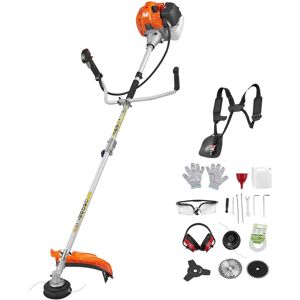 VEVOR - Cordless String Trimmer, 43 cc 2-Stroke, Gas Powered Weed Wacker,17" Cordless Grass Trimmer, Multi-Functional Lawn Edger - Silver;Orange VEVOR - Cordless String Trimmer, 43 cc 2-Stroke, Gas Powered Weed Wacker,17" Cordless Grass Trimmer, Multi-Functional Lawn Edger - Silver;Orange
