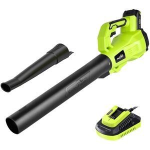 SnapFresh - Cordless Leaf Blower 180 CFM with Battery and Charger Lightweight Electric Blower for Leaves Lawn Dust - Green SnapFresh - Cordless Leaf Blower 180 CFM with Battery and Charger Lightweight Electric Blower for Leaves Lawn Dust - Green