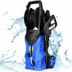 Costway - 2030PSI Electric Pressure Washer Cleaner 1.7 GPM 1800W with Hose Reel - Blue Costway - 2030PSI Electric Pressure Washer Cleaner 1.7 GPM 1800W with Hose Reel - Blue